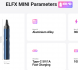 Elf Bar ELFX Mini elektronická cigareta 1000mAh Black 1ks