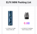 Elf Bar ELFX Mini elektronická cigareta 1000mAh Silver 1ks