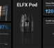 Elf Bar ELFX 2 elektronická cigareta 1700mAh Titanium Silver 1ks