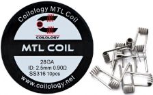 Coilology MTL predmotané špirálky SS316 0,9ohm 28GA 10ks
