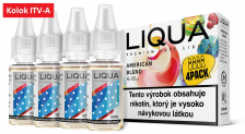 LIQUA 4pack liquid (4x10ml) - American Blend (Americký miešaný tabak)  40ml / 6mg "A"