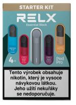 RELX Essential elektronická cigareta 350mAh Black Starter Kit 1ks