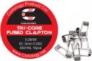Coilology Tri-Core Fused Clapton predmotané špirálky SS316 0,33ohm 10ks