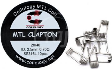 Coilology MTL Clapton predmotané špirálky SS316 0,7ohm 10ks
