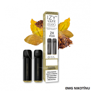 IZY VAPE CLICK 2xPOD 2ml / 1bal – CLASSIC TOBACCO 0mg ZERO