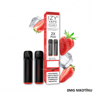 IZY VAPE CLICK 2xPOD 2ml / 1bal – STRAWBERRY ICE 0mg ZERO