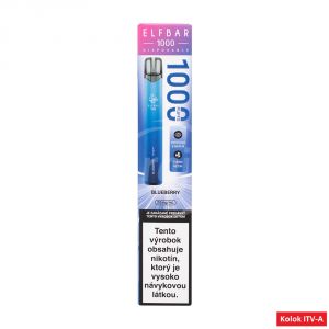ELFBAR 1000 E-CIGARETA - BLUEBERRY (Čučoriedka) 2ml / 20mg A 1ks