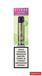 ELFBAR ELFA PRO AURORA GREEN el. cigareta 500mAh + 1POD Apple Peach 2ml / 20mg 1ks