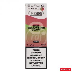 ELFLIQ Nic SALT liquid - Kiwi Passion Fruit Guava 10ml / 10mg "A"