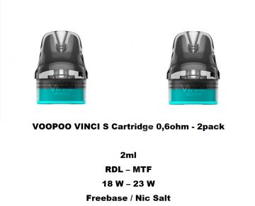 VOOPOO VINCI S cartridge 0,6ohm 2ml 2pack 1ks