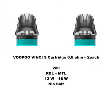 VOOPOO VINCI S cartridge 0,8ohm 2ml 2pack 1ks